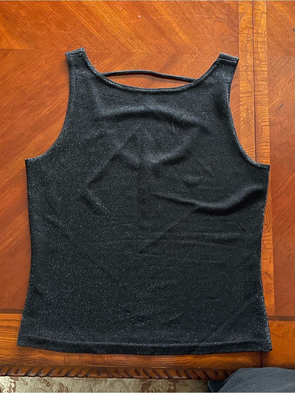 Black Sparkle Tank Top - Women's Sleeveless Knit